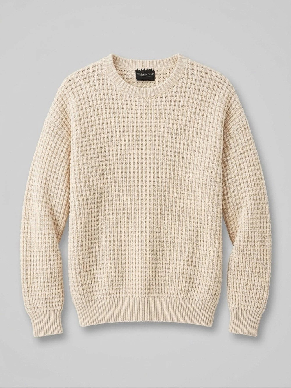 Coldwater Creek Cream Knit Crewneck Sweater